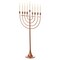 Modern Solid Metal Judaica Hanukkah Menorah 9 Branched Candelabra